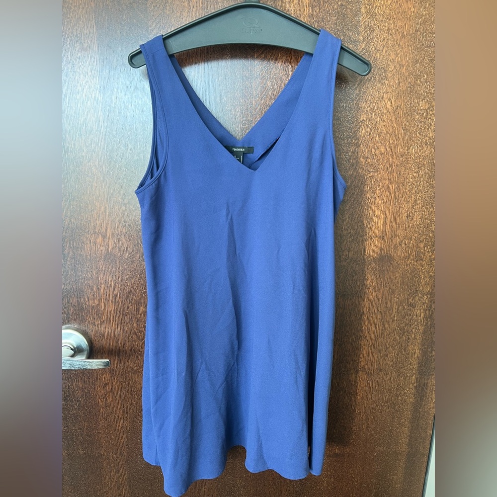 Forever 21 Blue Double V Dress